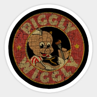 Vintage Piggly The Meat Sticker